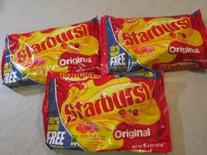 lot 74 image: 3 Bags of Starburst Original Best b...