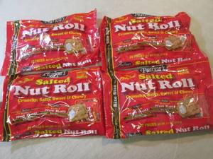 lot 78 image: 4 Bags of Bite Size Salted Nut Roll...