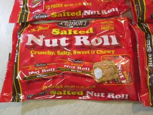 lot 79 image: 4 Bags of Bite Size Salted Nut Roll...