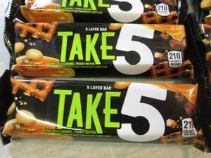 lot 80 image: 18 Take 5 Candy Bars Best by Sep 20...