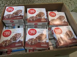lot 89 image: Box Full of Fiber One Chewy Chocola...