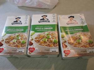 lot 94 image: 3 Boxes of Instant Oatmeal Best by ...