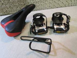 lot 147 image: Bicycle Seat, Peddles and Water Bot...