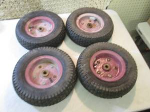 lot 148 image: Set of 4 Wheels from a YardGarden ...