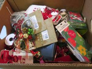 lot 192 image: Box Full of Christmas Cards Gift Ba...