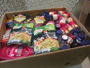 lot 206 image: Box Full of Assorted Food Items  D-...
