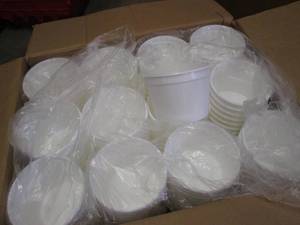 lot 236 image: Case of 300 White Plastic Container...