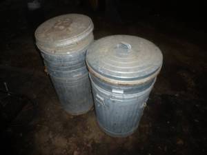 Galvanized Trash Cans