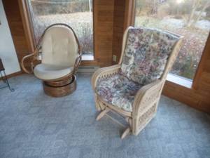Wicker Glider Rocker & Chair