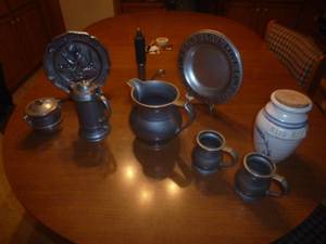 Silver Beer Stine, Mugs & Plates