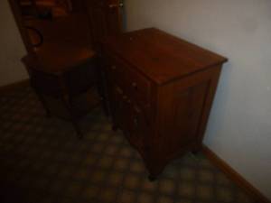 Oak Night Stand & Reading  Cabinet