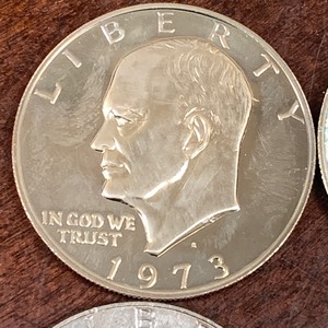 Lot Of (7) Eisenhower Dollar Coins...
