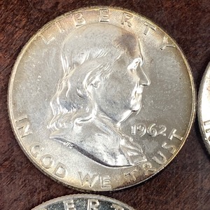 Lot Of (6) Franklin Half Dollar Coi...
