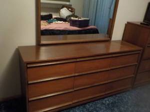 lot 197 image: Large Chest Of Drawers With Mirror...