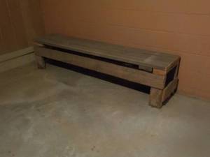 lot 203 image: Wood Bench...