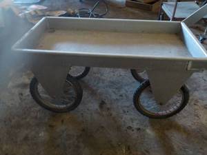 lot 49 image: Handmade Aluminum Cart (26 X 47)...