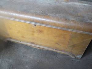 lot 83 image: Cedar Chest Full of 3 Ring Binders...