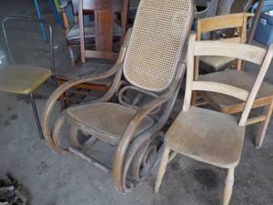 lot 87 image: Lot of Various Wood Chairs, One Off...