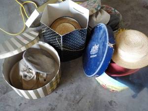 lot 114 image: Hats In Hat Boxes...