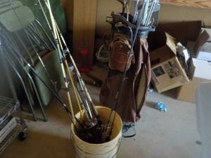 lot 125 image: Fishing Rods & Golf Clubs...