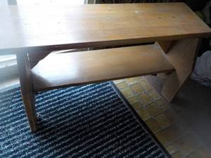 lot 162 image: Wood Bench With Shelf...