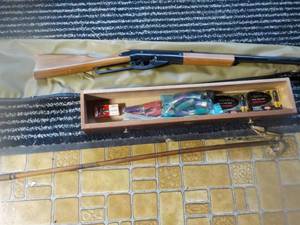 lot 172 image: BB Gun, 22 Gun Cleaning Kit, Ammo...