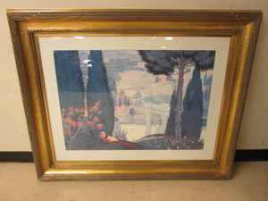lot 109 image: WALL ART IN ORNATE FRAME