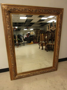 lot 110 image: WALL MIRROR IN ORNATE FRAME