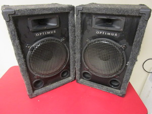lot 130 image: OPTIMUS 12 PA SPEAKERS