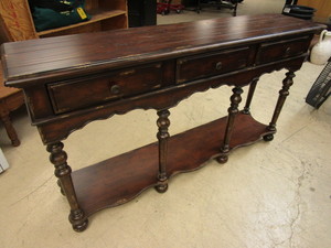 lot 145 image: BUTLER SPECIALTY COMPANY CONSOLE TABLE