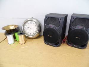 Clock - Brass Spitoon - Ribbon - Speaker