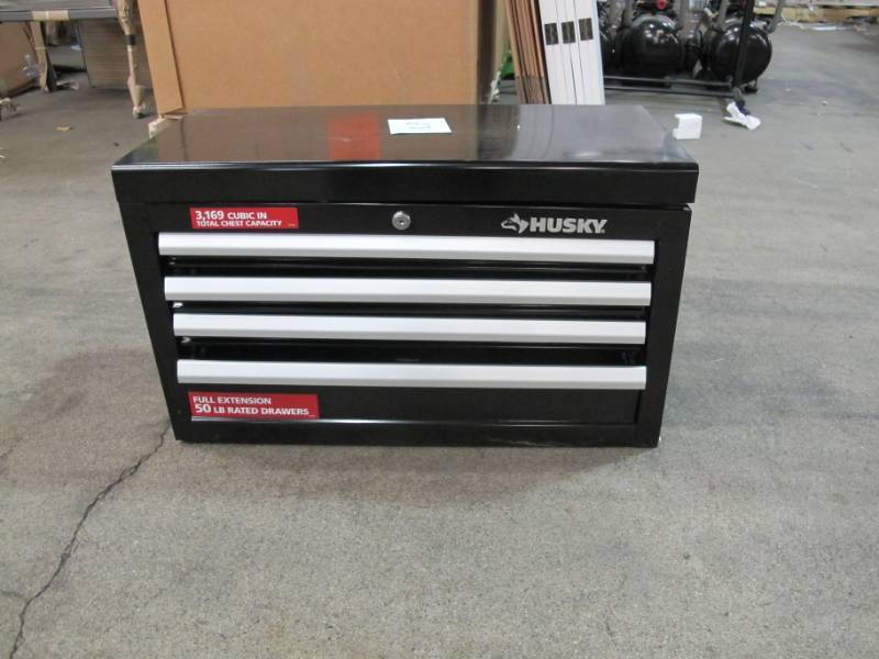 Husky 26 W 4Drawer Rolling Tool Box Chest In Gloss Black