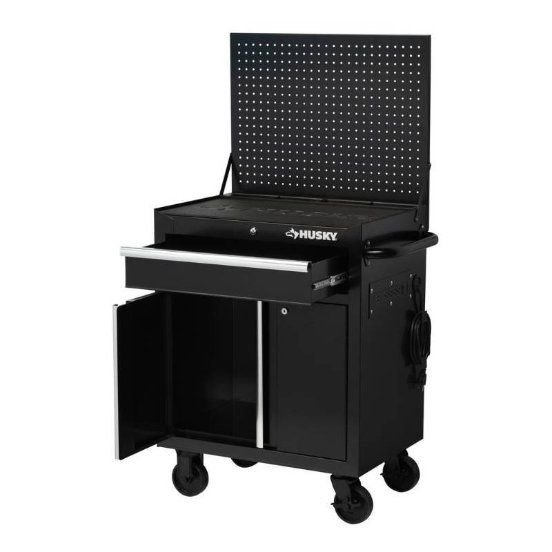 Husky 27 in. W 1Drawer 2Door Tool Chest Rolling in