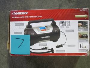 lot 7 image: Husky 12120 Volt Auto and Home Inflator - Model 12120B