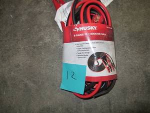 lot 12 image: Husky 12 ft. 8-Gauge UL-Listed Booster Cable - Jumper Cables