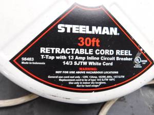 lot 26 image: 2 - Steelman 30ft. Retractable Cord Reels
