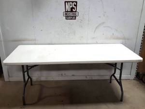 lot 144 image: Plastic Folding Table 72 x 30