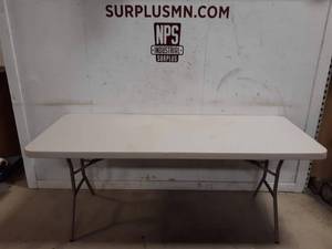 lot 145 image: Plastic Folding Table 72 x 30
