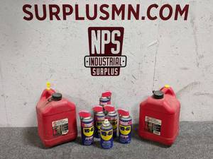 lot 77 image: WD-40 Cans and (2) Gas Cans - 2 Gallon Each