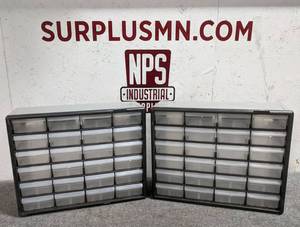lot 91 image: (2) Parts Organizers 24 Drawers Each 20 x 16 x 6-12