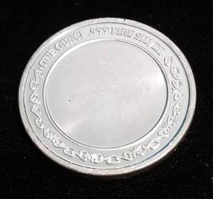 lot 18 image: 1 TROY OZ. .999 FINE SILVER EAGLE ON SHIELD DESIGN