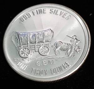 lot 58 image: 1 TROY OZ. .999 FINE SILVER PROSPECTOR ROUND