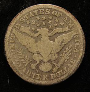 lot 67 image: 1915 BARBER SILVER QUARTER