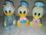 lot 230 image: Donald duck Christmas angel. 1987 in box. Excellent. Mickey Push up, and more