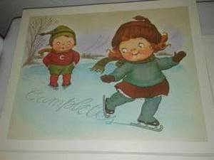 lot 22 image: 4 Campbells Kids 8 x 10 circa 60s prints.