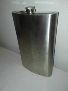 lot 60 image: Huge 64 ounce Stainless pocket  canister