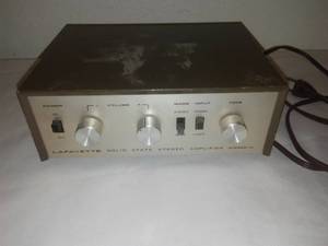 lot 101 image: Layfayette solid state Amplifier - 10 watt. Vintage with power.