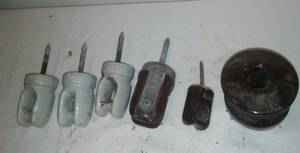 lot 76 image: Vintage porcelain insulators from WA state