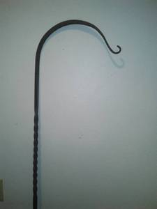 lot 145 image: Decorative wrought iron Shepherds hook