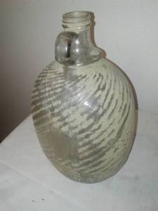 lot 157 image: Vintage One gallon glass jug -oval, unique